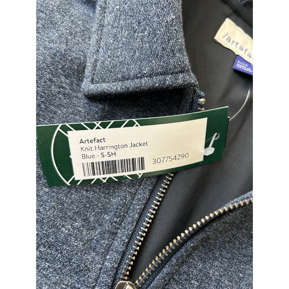 Artefact Harrington Jacket Mens Small Blue Full Zip Collared NWT Outdoor - Picture 4 of 8